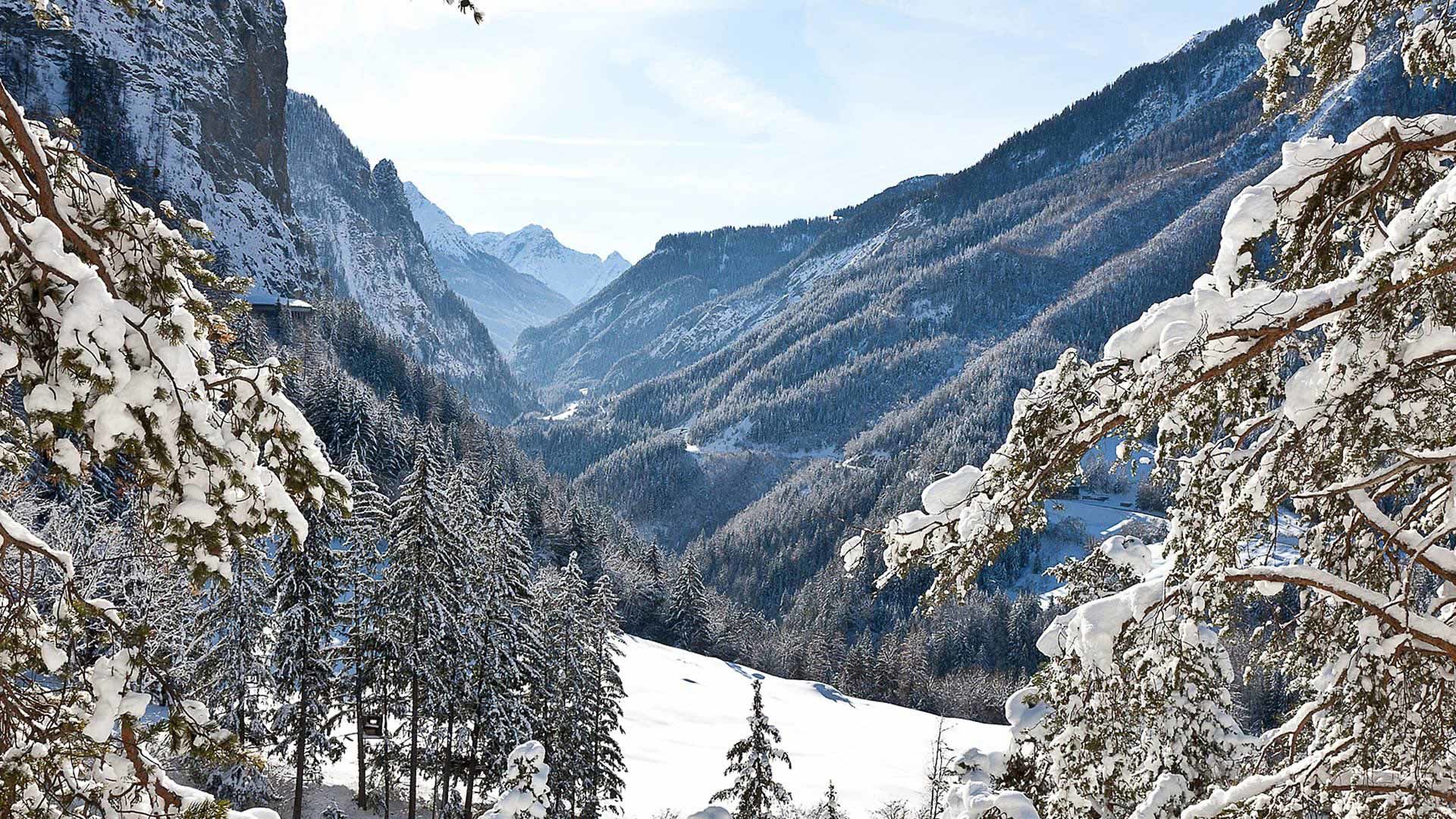 Winterwandern in Samnaun Winter pur in Gehdistanz